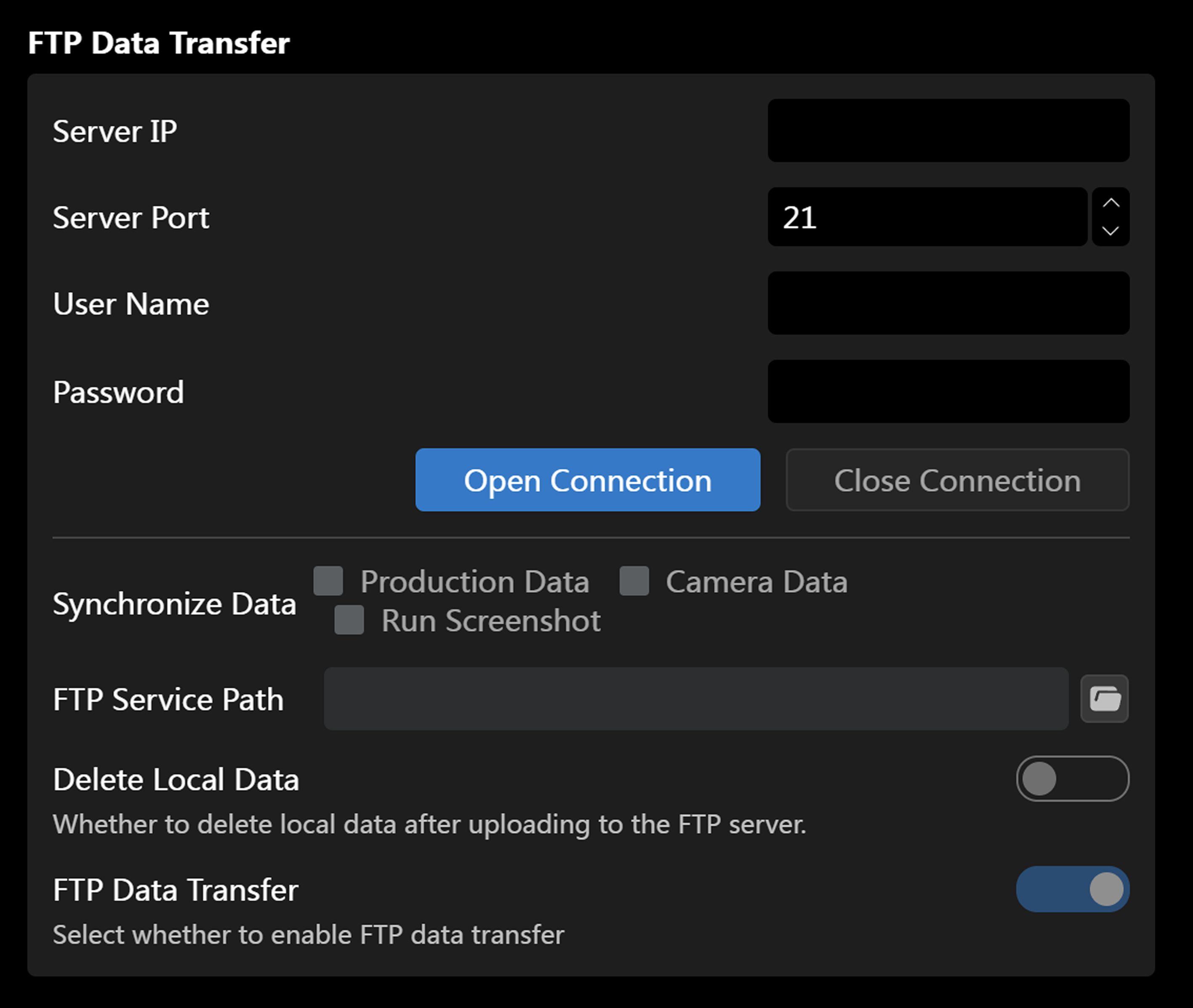 ftp data transmission